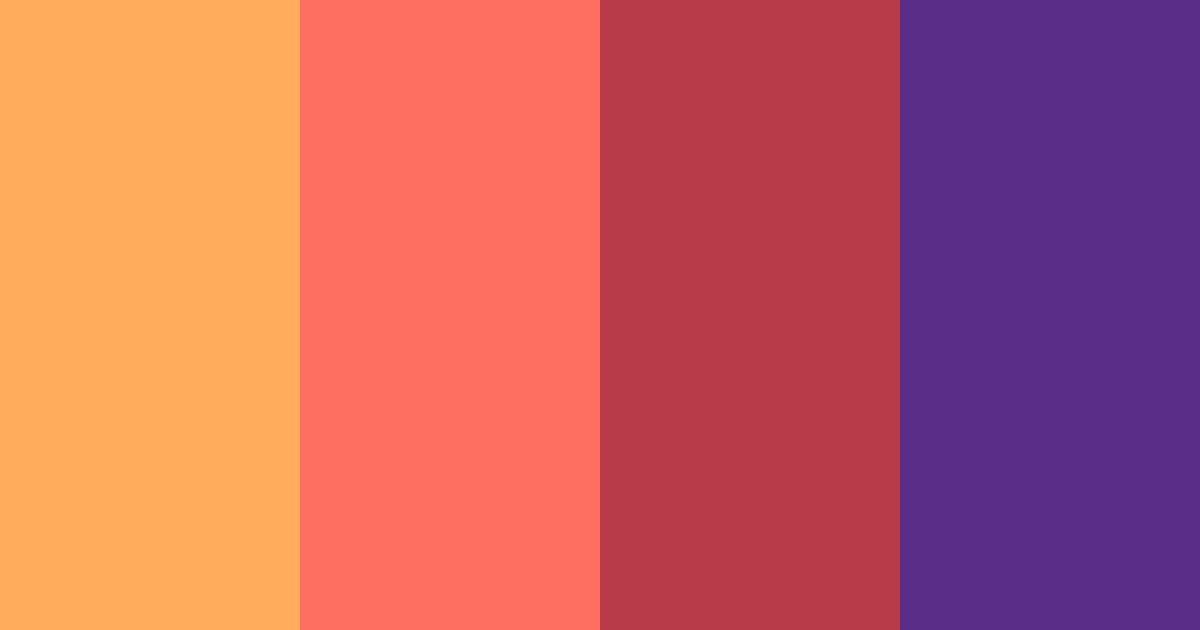 Download colorful sunset color palette PNG image (landscape)
