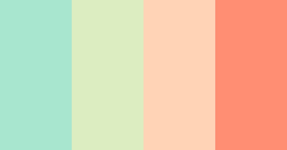 Download sweet green serenade color palette PNG image (landscape)