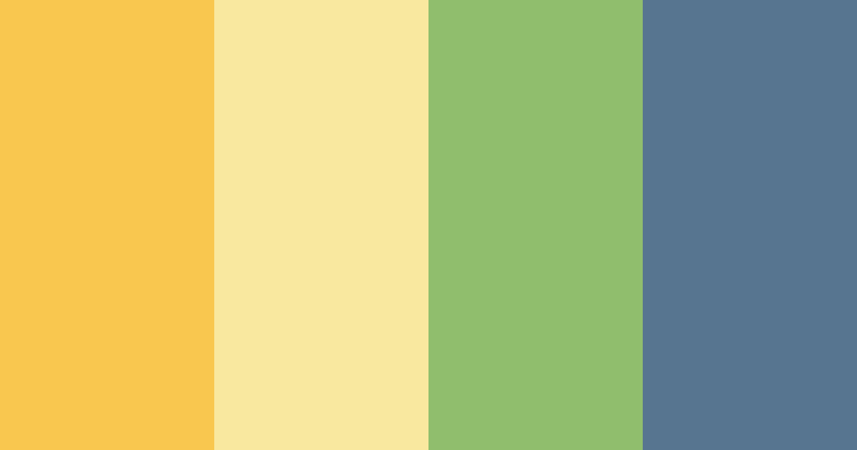 Download green sunshine color palette PNG image (landscape)