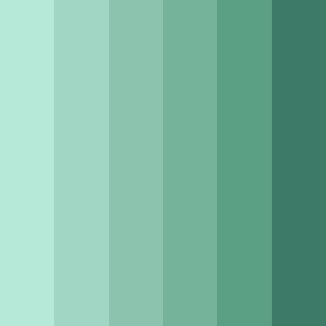 Download teal water leaf color palette PNG image (square)