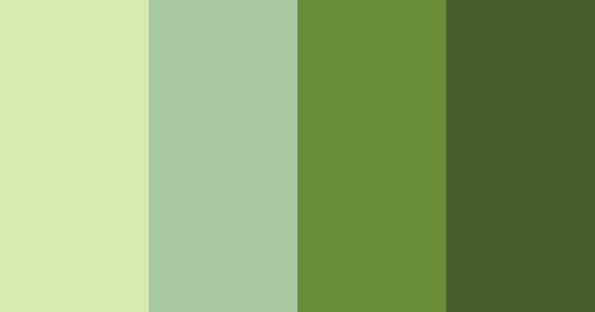 Download wild green harmony color palette PNG image (landscape)
