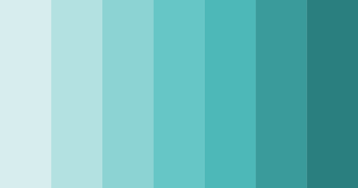 Download serene cyan symphony color palette PNG image (landscape)