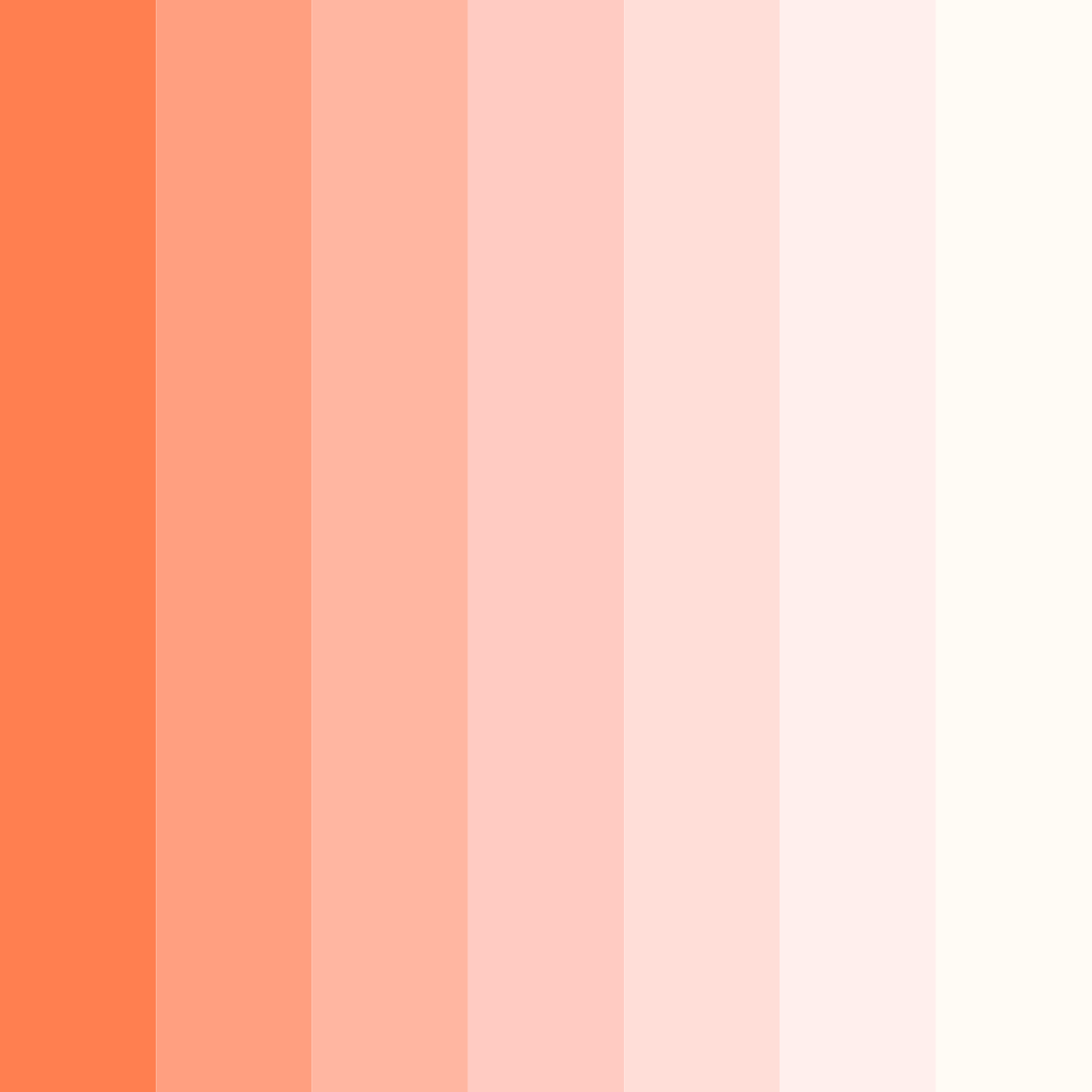 Download coral blush color palette PNG image (square)