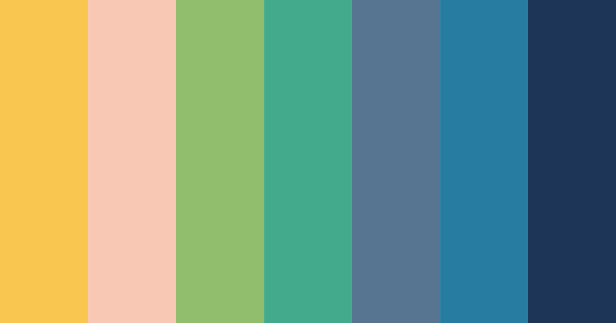 Download rainbow shades color palette PNG image (landscape)