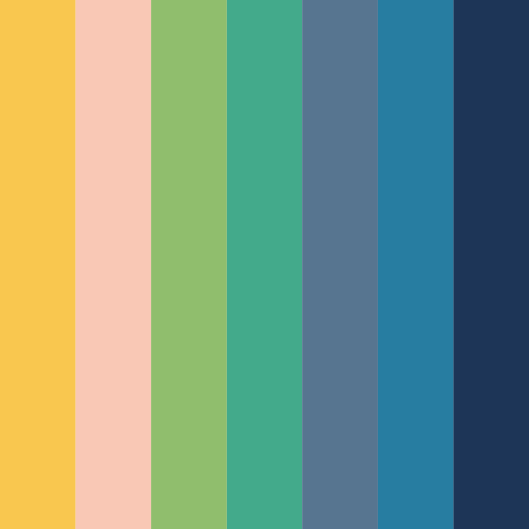 Download rainbow shades color palette PNG image (square)