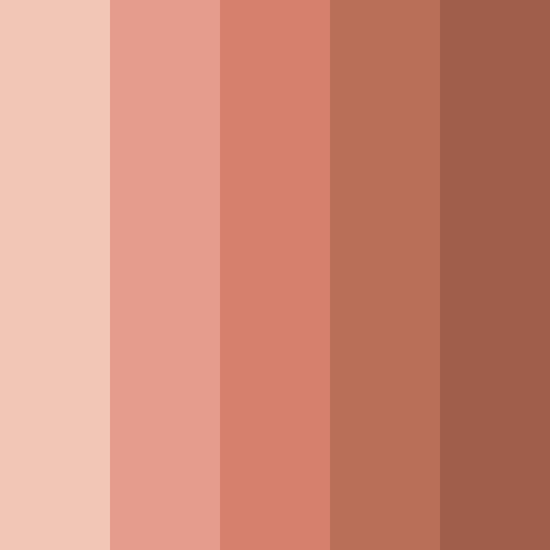 Download shades of rose gold color palette PNG image (square)