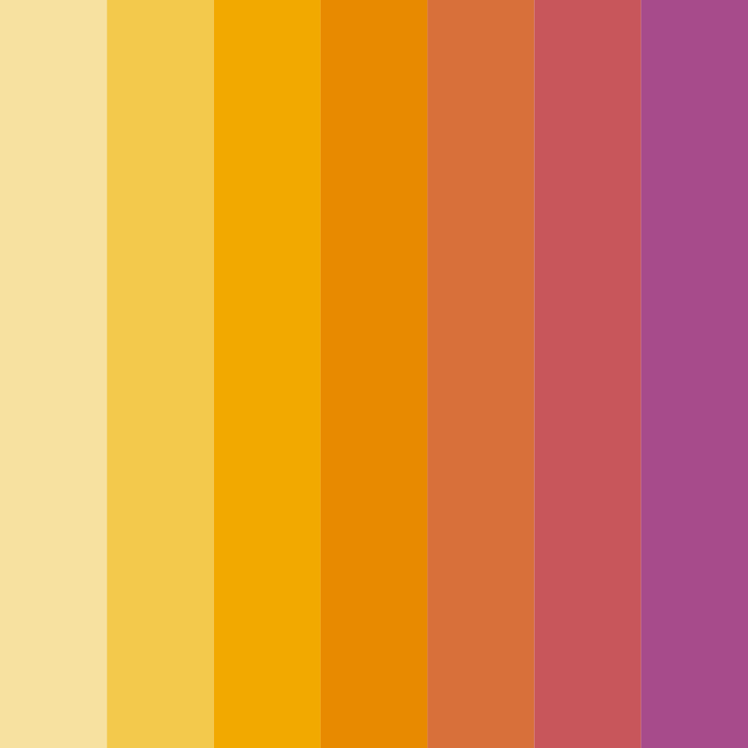 Download warm sunset color palette PNG image (square)
