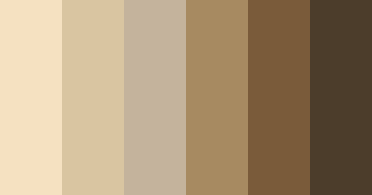 Download beige brown shades color palette PNG image (landscape)