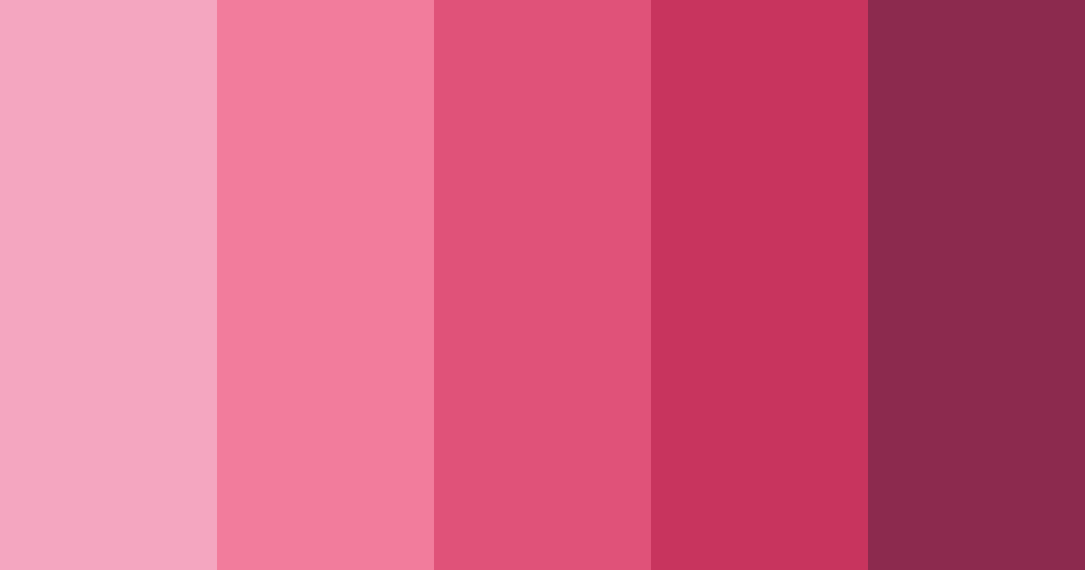 Download vivid pink blossoms color palette PNG image (landscape)