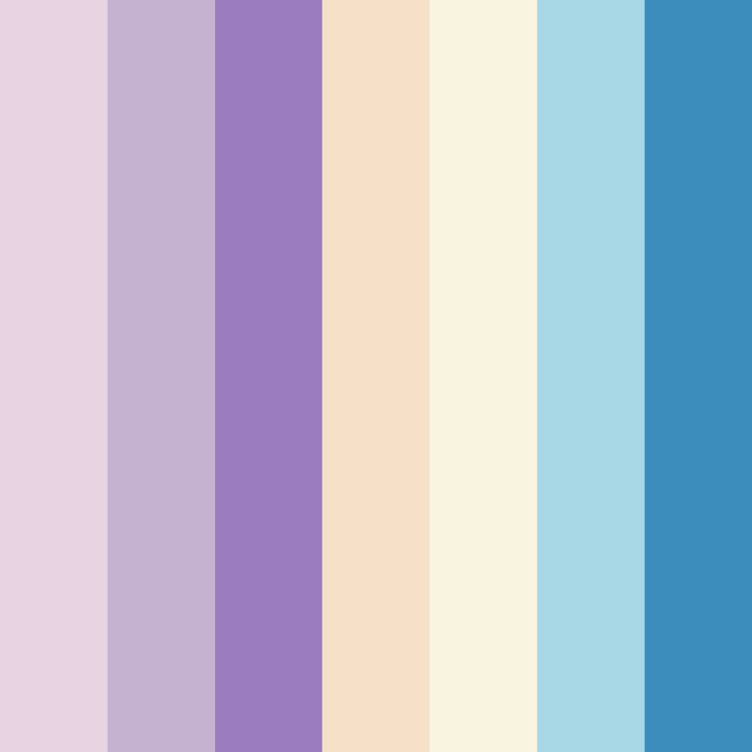 Download whimsical twilight color palette PNG image (square)