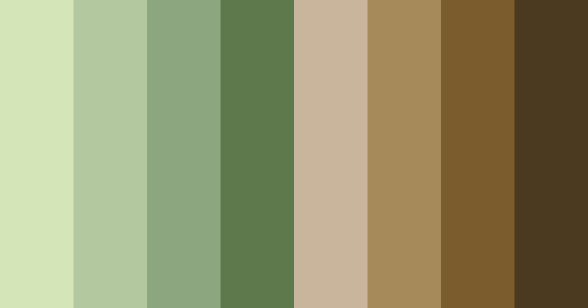 Download earthy meadow harmony color palette PNG image (landscape)