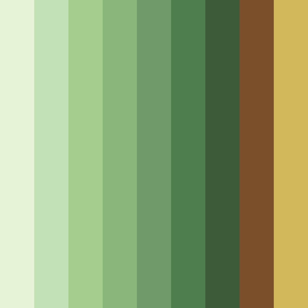 Download verdant harvest color palette PNG image (square)