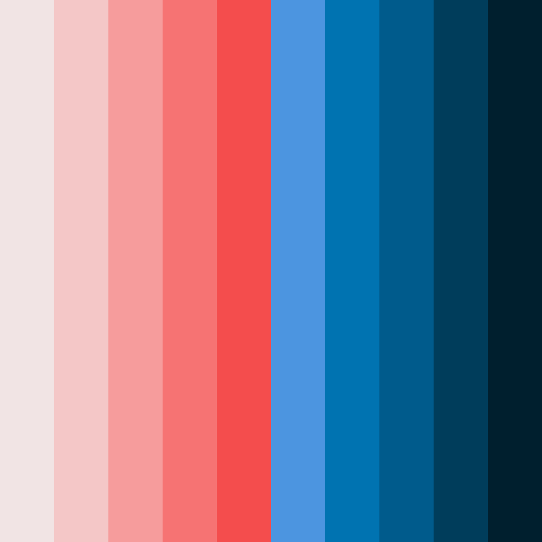 Download shades of blue and red color palette PNG image (square)