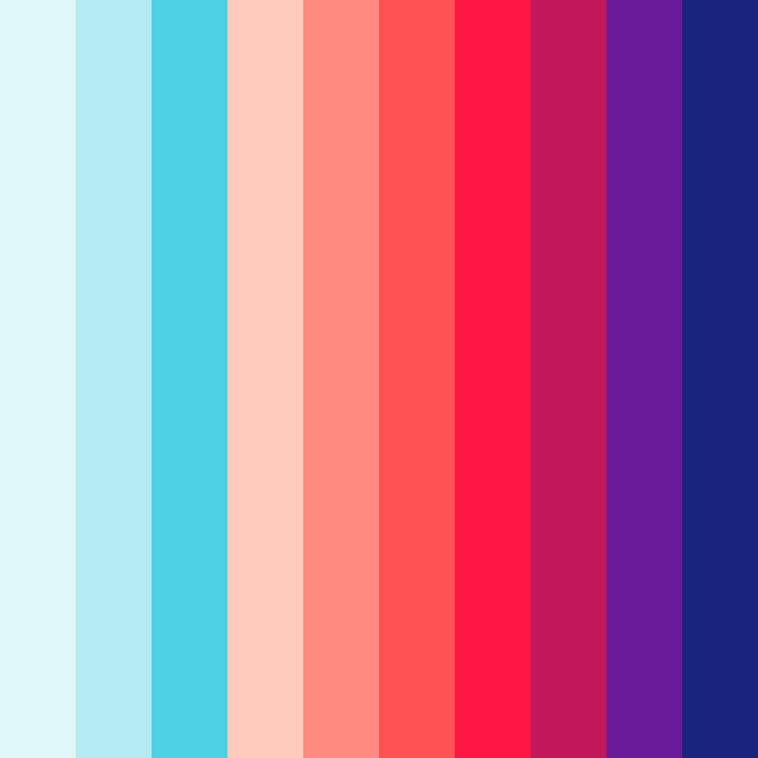 Download turquoise navy red color palette PNG image (square)