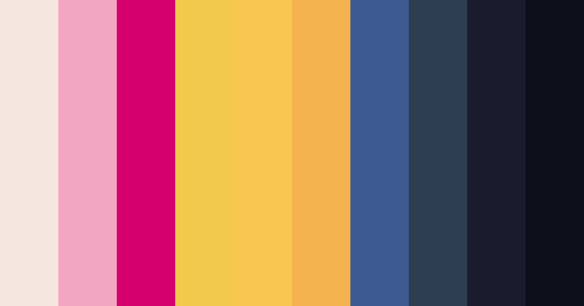 Download navy neon dreams color palette PNG image (landscape)