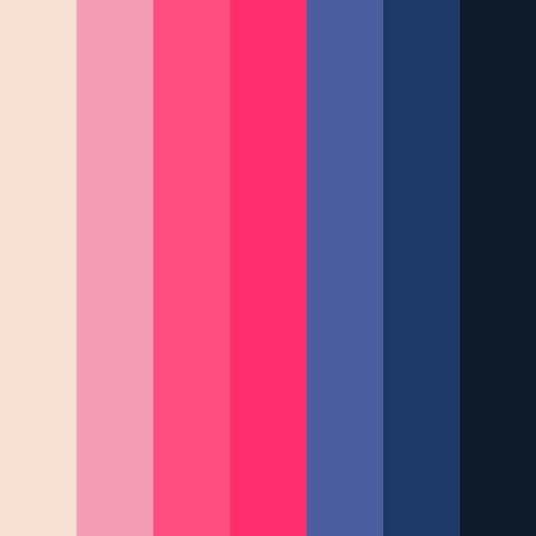 Download neon nautical dream color palette PNG image (square)