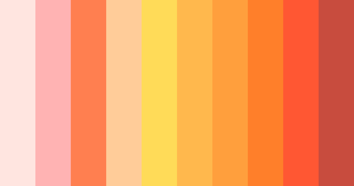 Download sunset orange color palette PNG image (landscape)