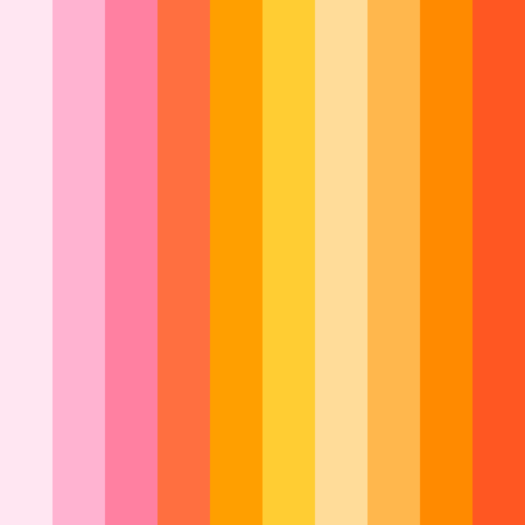 Download sunset shades color palette PNG image (square)