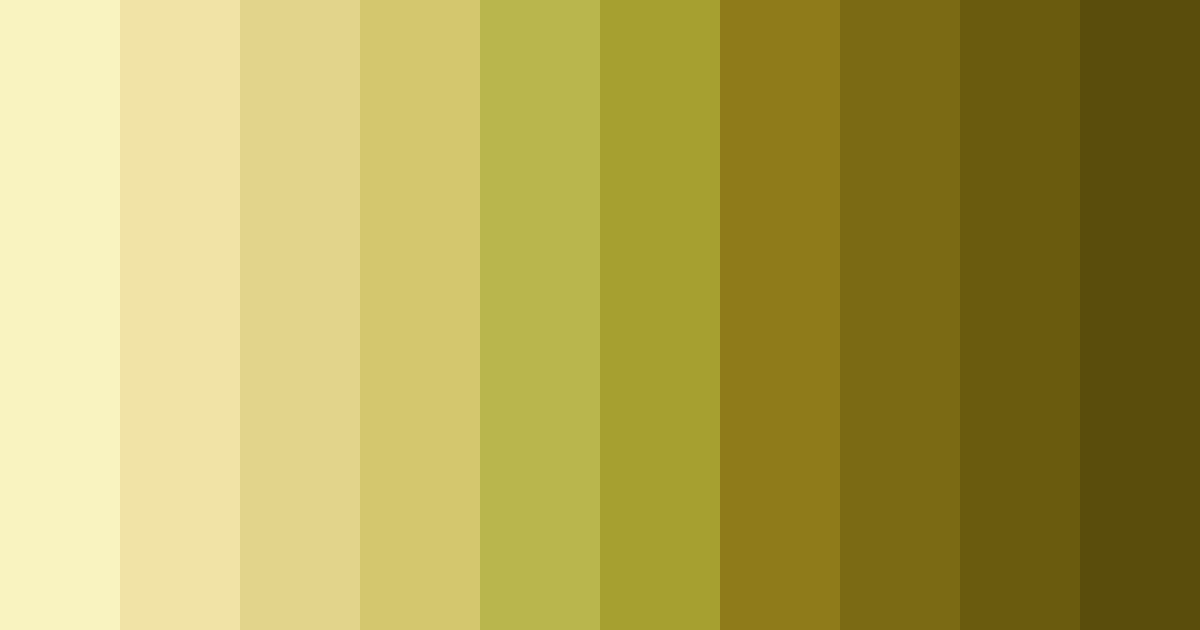 Download shades of yellow color palette PNG image (landscape)