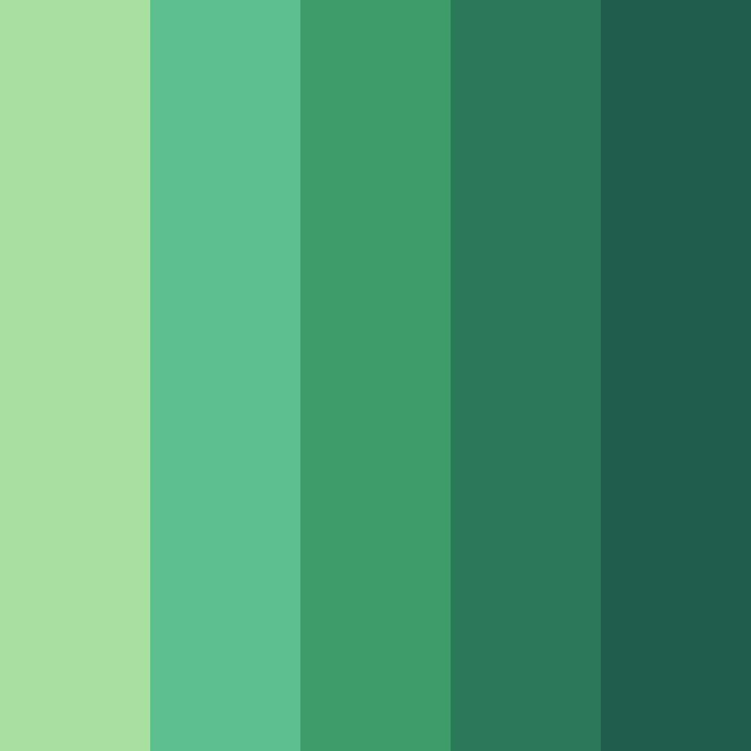 Download green rainforest color palette PNG image (square)