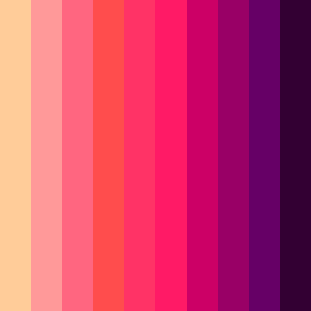 Download shades of orange and pink color palette PNG image (square)
