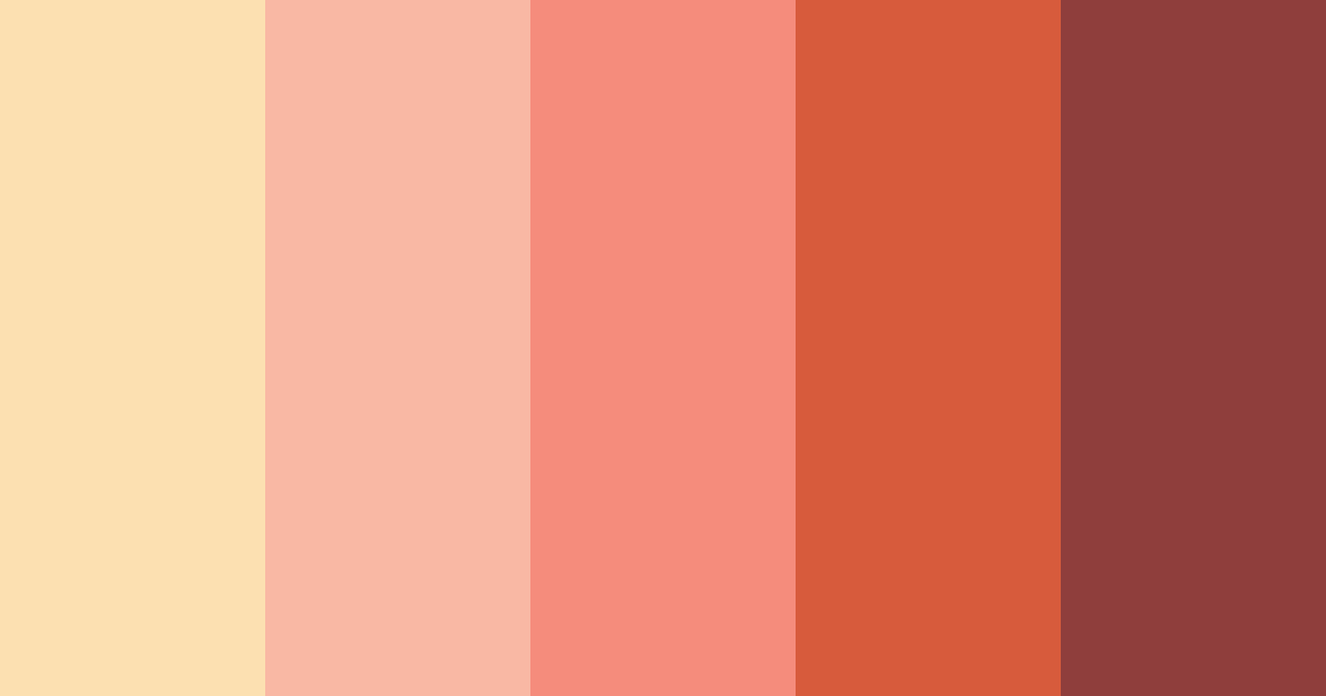 Download red sunset color palette PNG image (landscape)