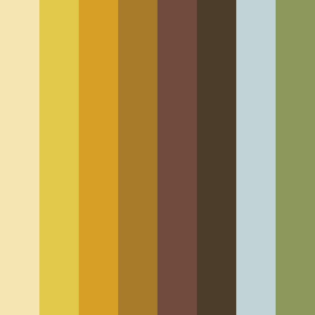 Download autumn meadow color palette PNG image (square)
