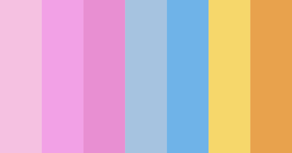 Download pink blue yellow dream color palette PNG image (landscape)