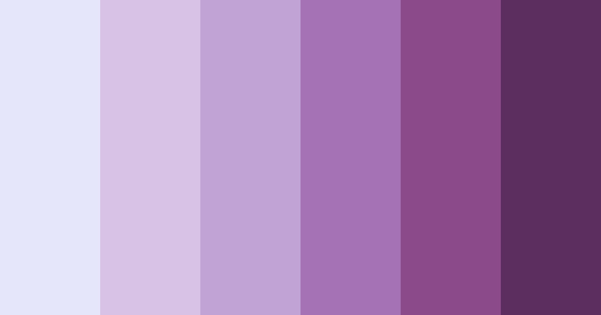 Download shades of lavender color palette PNG image (landscape)