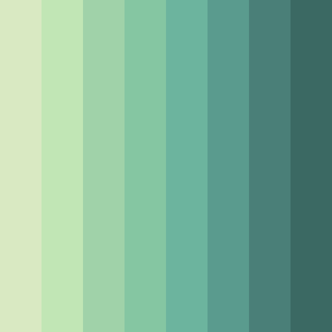 Download green summer color palette PNG image (square)