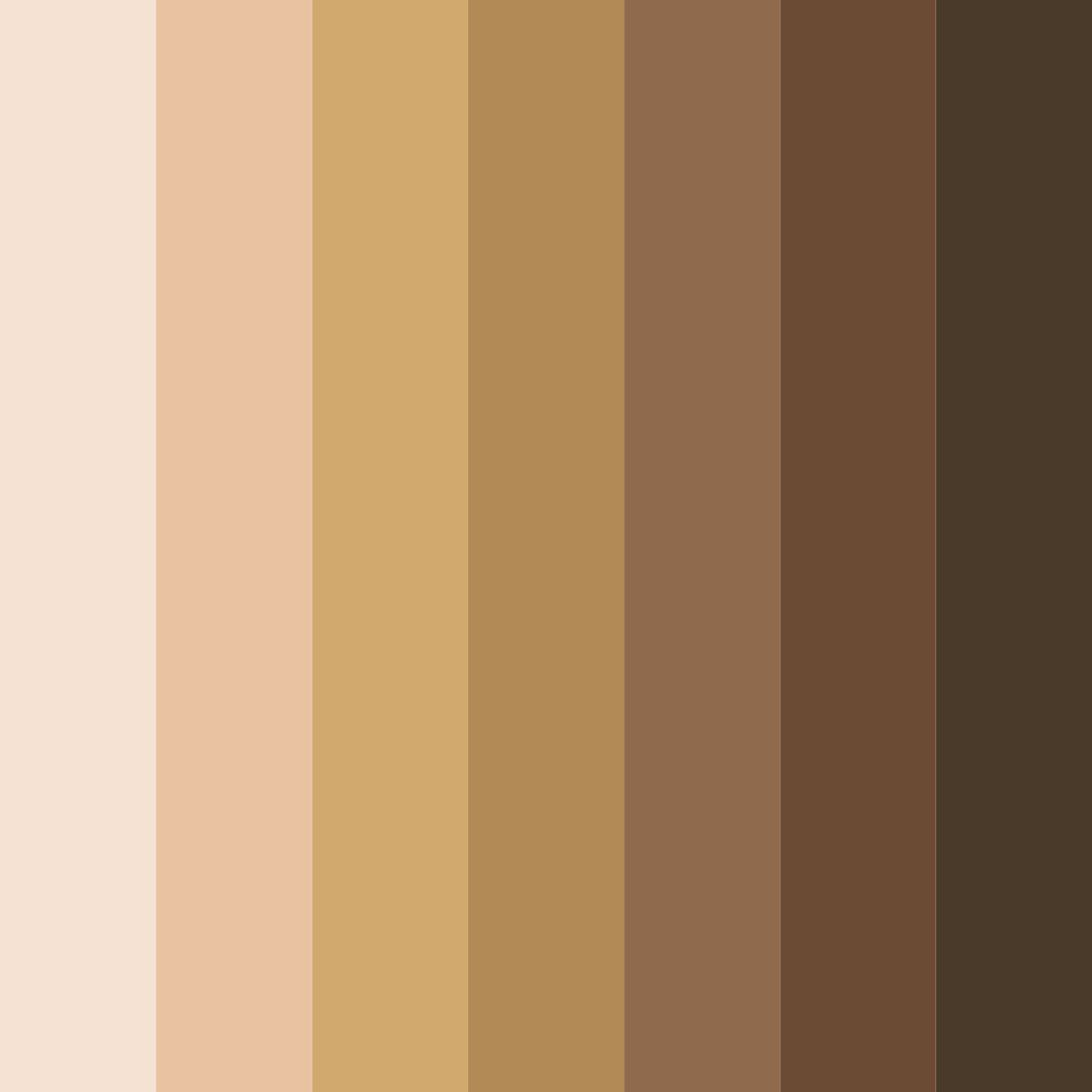 Download brown iced latte color palette PNG image (square)