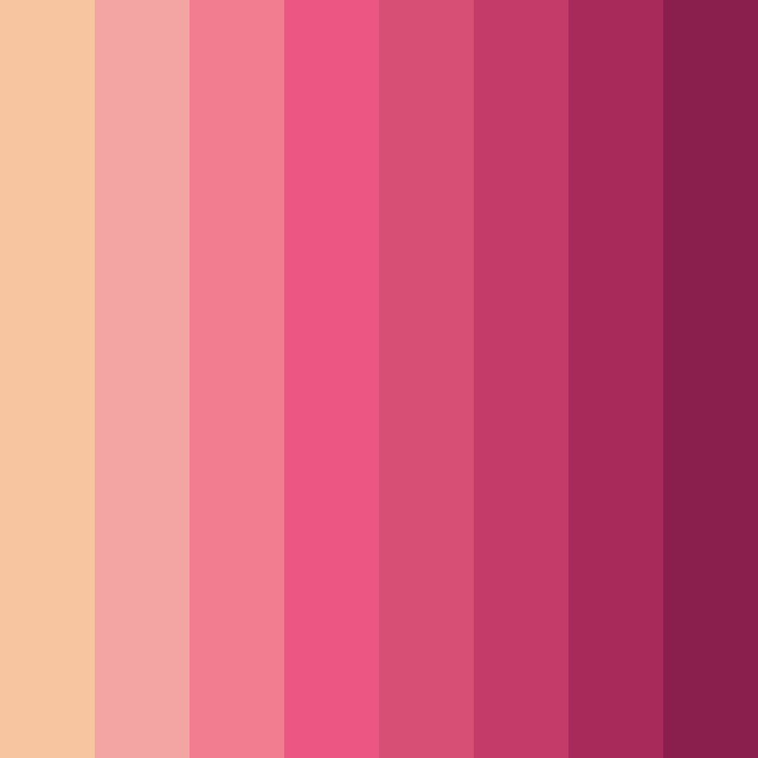 Download blushing blooms color palette PNG image (square)