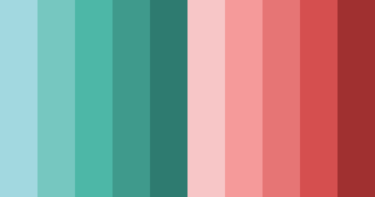 Download blue green red fusion color palette PNG image (landscape)