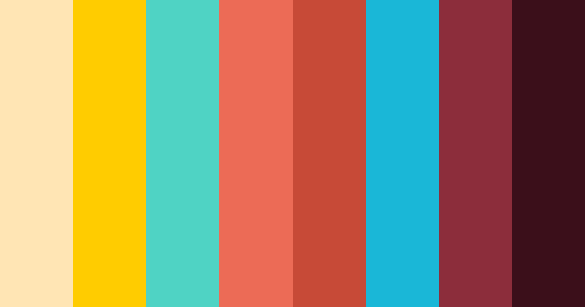 Download tropical sunset color palette PNG image (landscape)