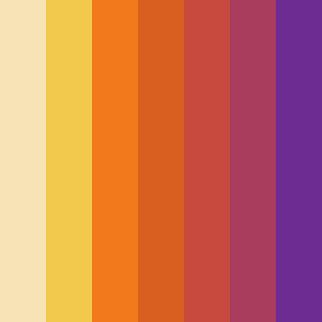Download sunset reverie color palette PNG image (square)