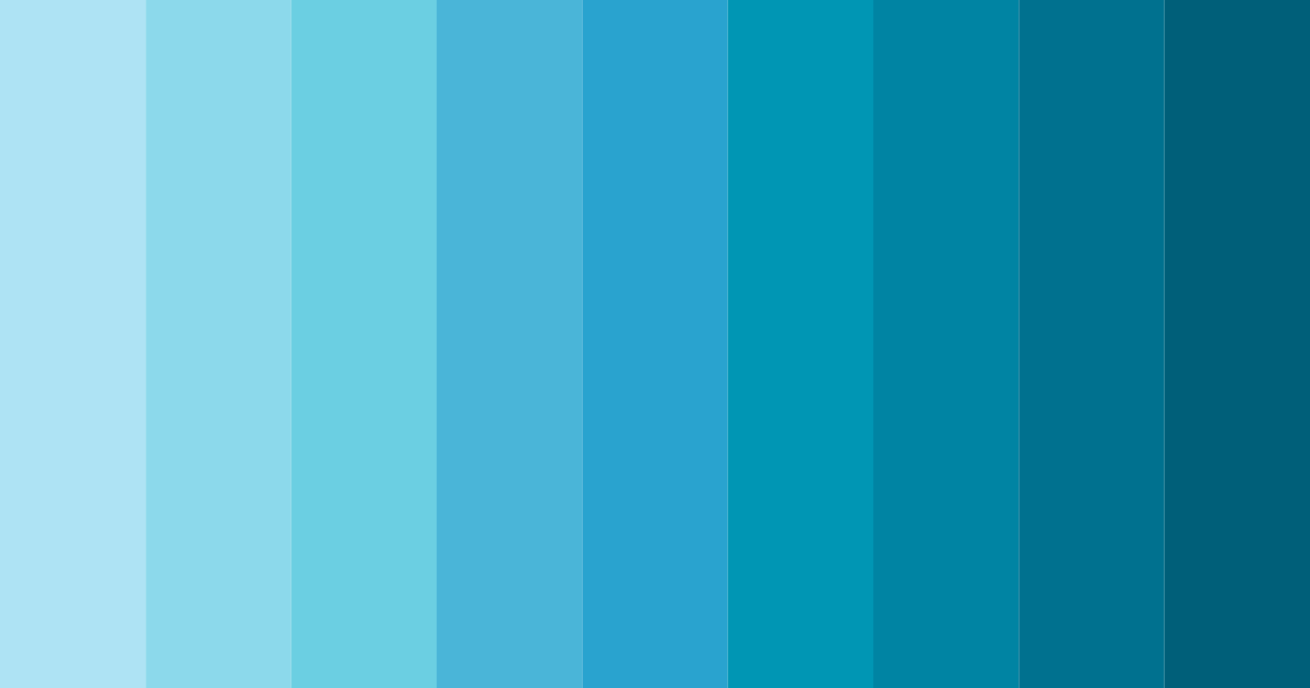 Download light blue ocean color palette PNG image (landscape)