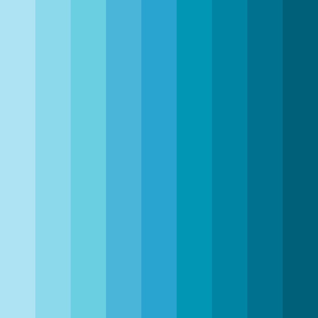 Download light blue ocean color palette PNG image (square)