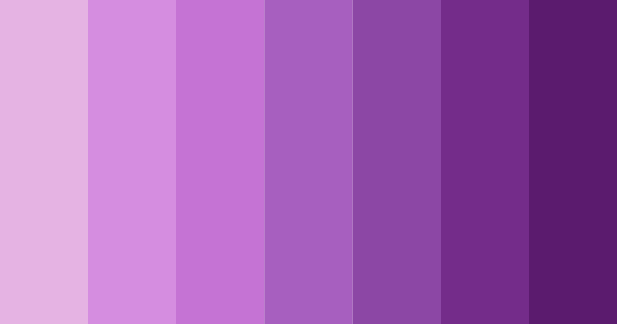 Download purple shades color palette PNG image (landscape)