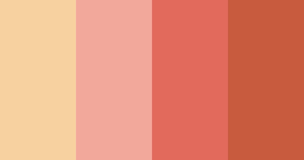 Download sunkissed terracotta color palette PNG image (landscape)
