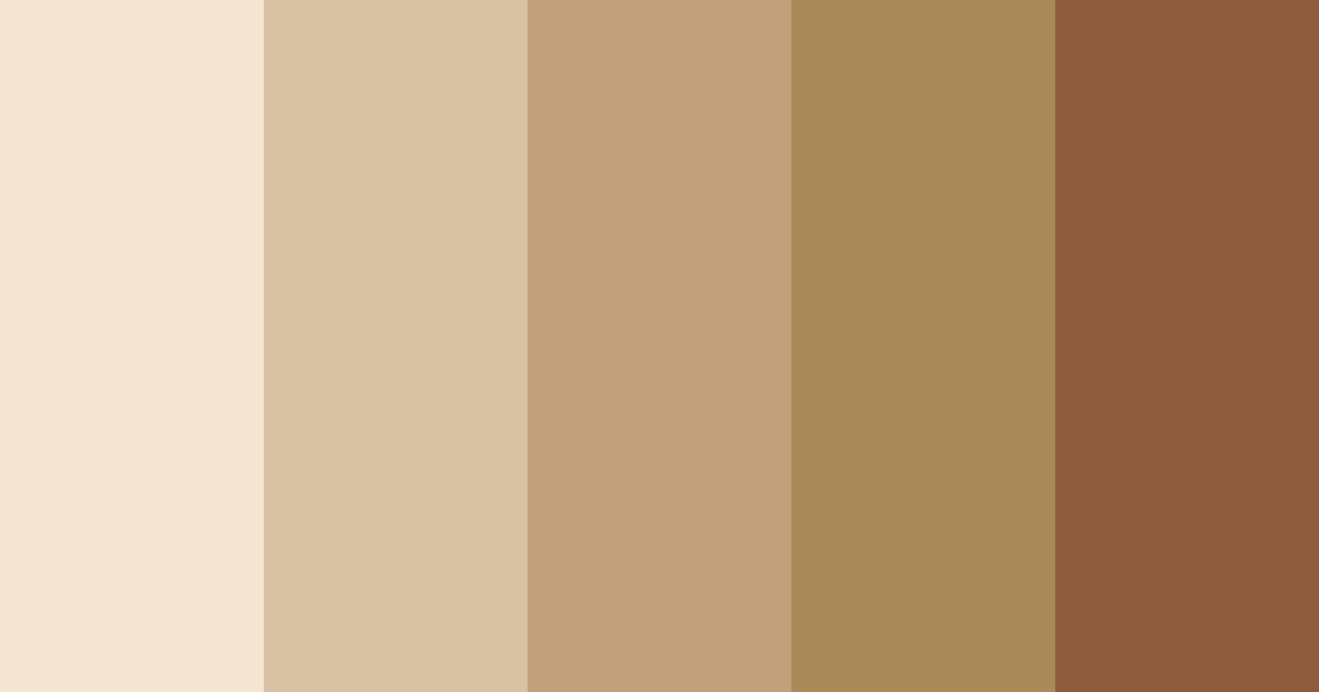 Download latte brown shades color palette PNG image (landscape)