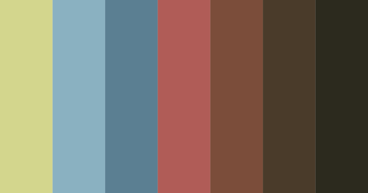 Download earthy tones color palette PNG image (landscape)