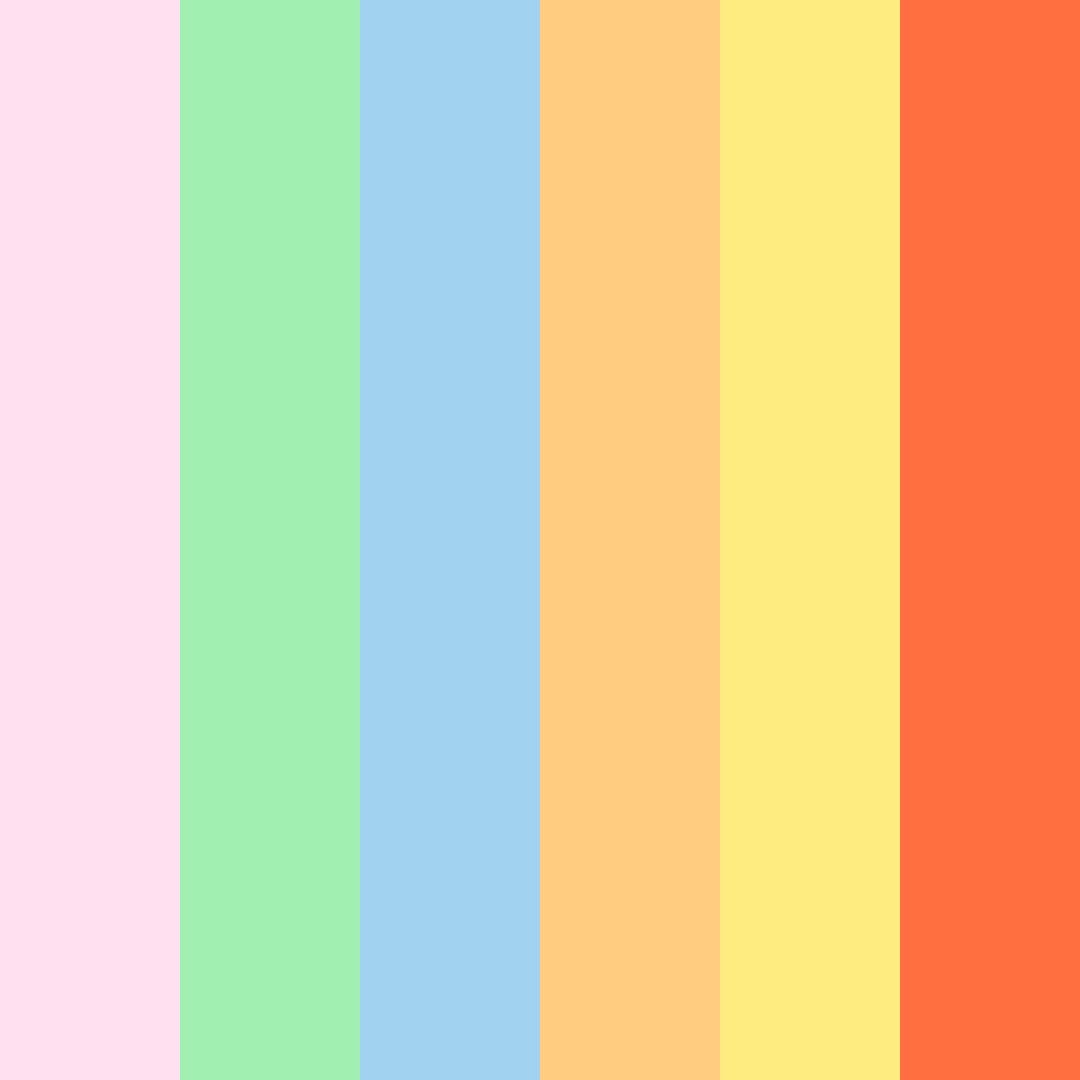 Download colorful garden color palette PNG image (square)