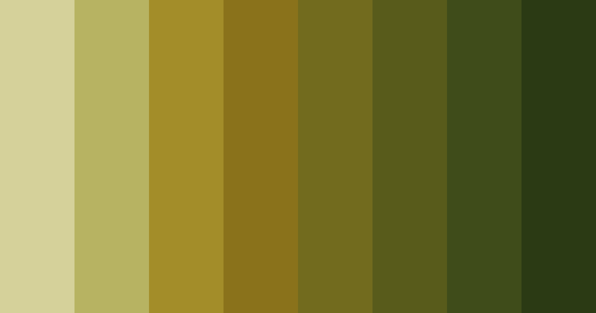 Download kaki shades color palette PNG image (landscape)