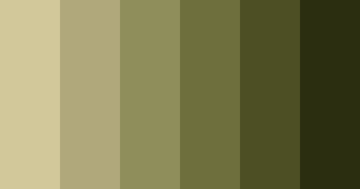 Download kaki shades color palette PNG image (landscape)