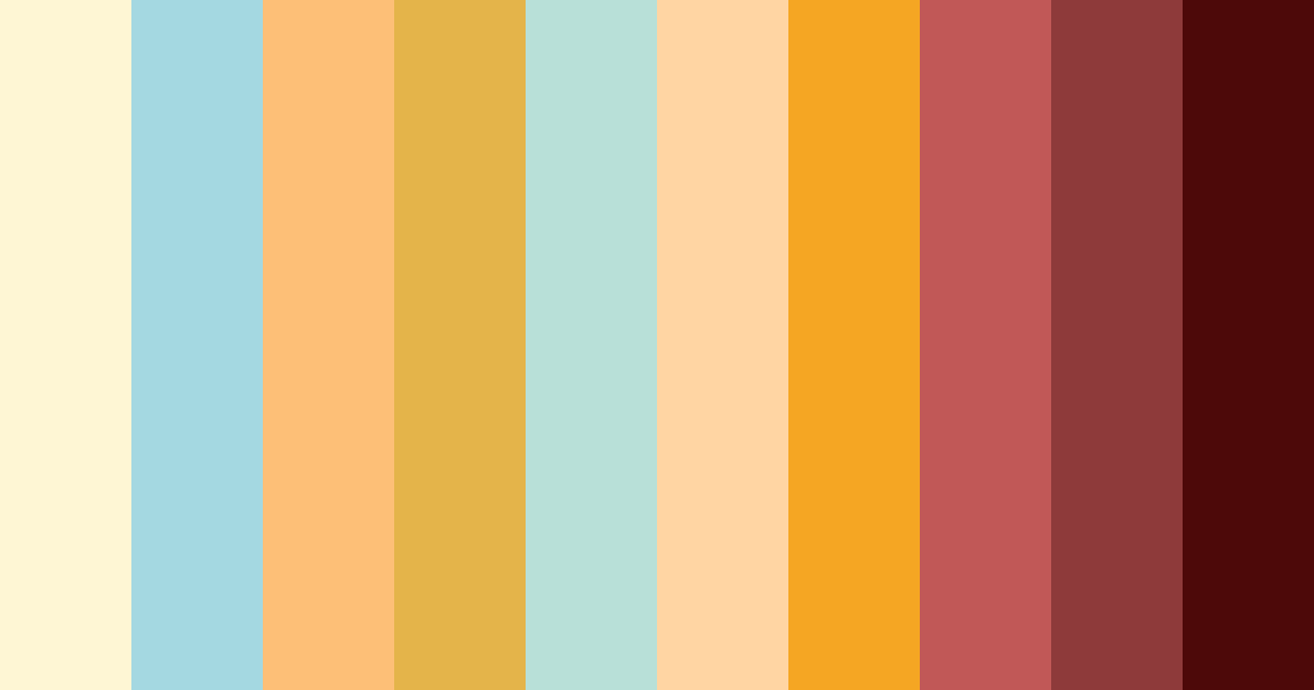 Download warm tones color palette PNG image (landscape)