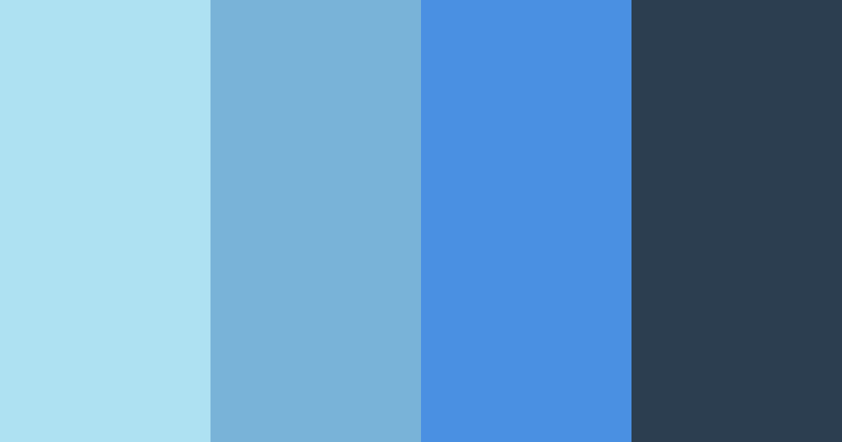 Download clean blue color palette PNG image (landscape)