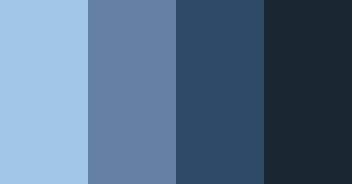 Download midnight blue shades color palette PNG image (landscape)