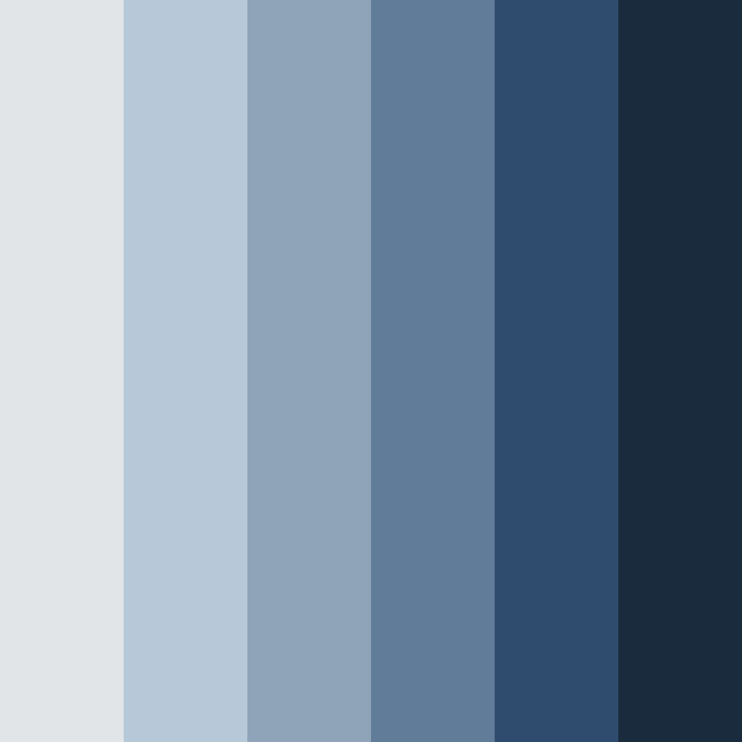 Download cool blue color palette PNG image (square)