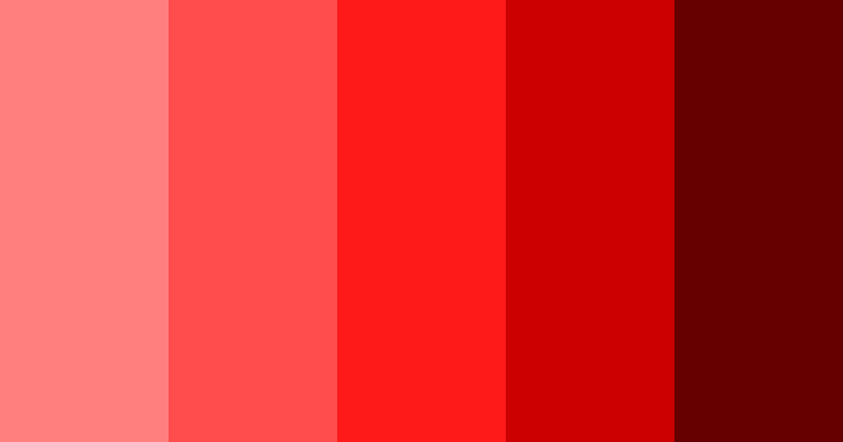 Download shades of scarlet color palette PNG image (landscape)
