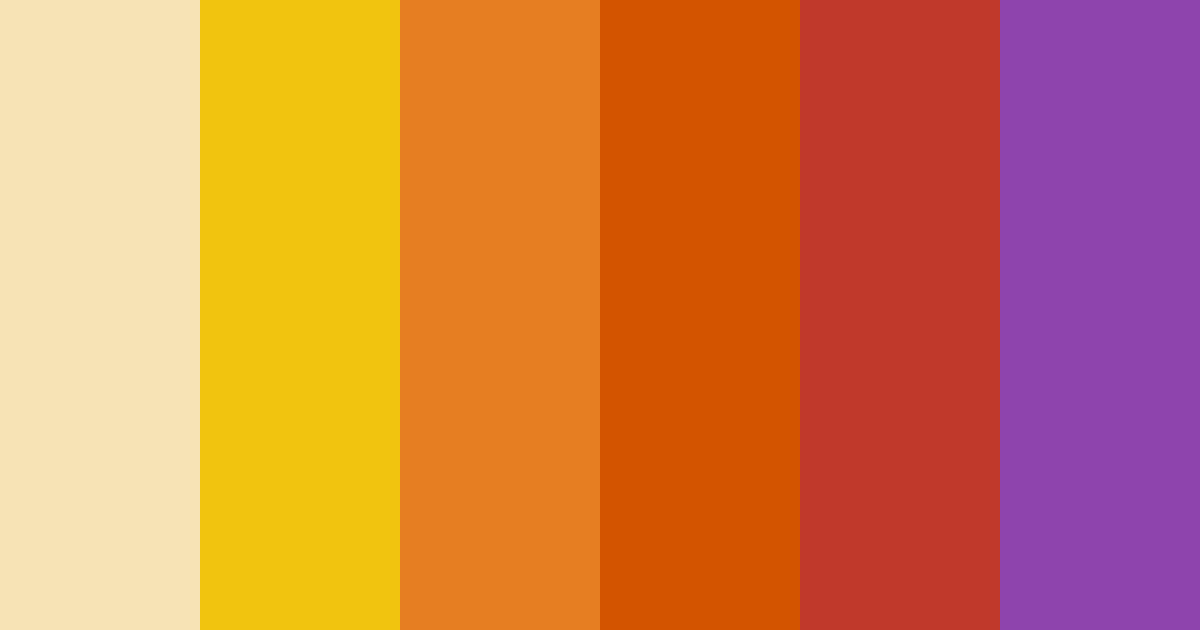 Download autumnal harmony color palette PNG image (landscape)